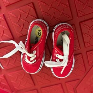 Red toddler sneakers